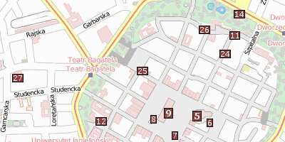 Stadtplan Wyspiański-Museum Krakau